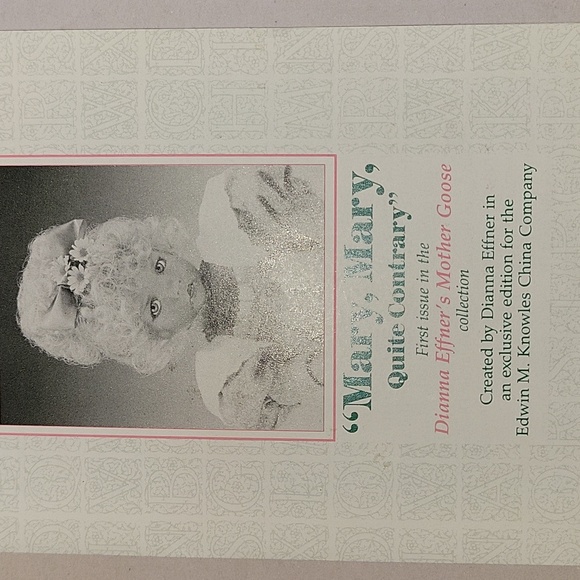 NWT "Mary Mary Quite Contrary" Mother Goose Porcelain Doll - Picture 9 of 16